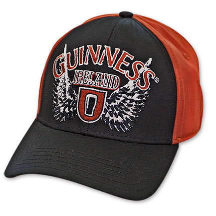 Guinness Beer Wings Fitted Hat - Black Copper