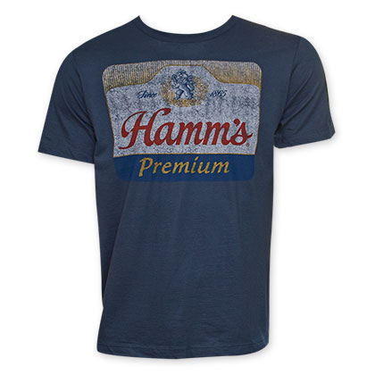 Hamm's Premium Faded Beer Logo Tee Shirt