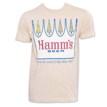 Hamm's Tan Men's Crown Beer Tee Shirt