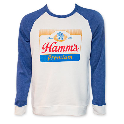Hamm's Premium Raglan Sleeve Crew Neck Sweatshirt