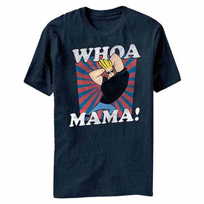 Johnny Bravo Whoa Mama Blue T-Shirt