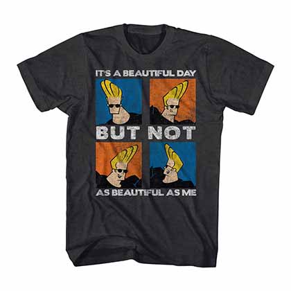 Johnny Bravo Beautiful Day  Gray T-Shirt