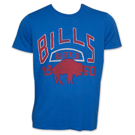Junk Food NFL Football Buffalo Bills 1960 Tee Shirt - Blue