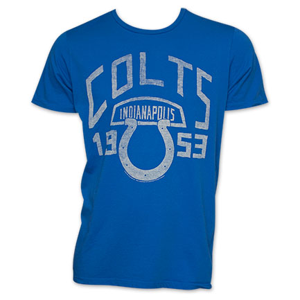 Junk Food NFL Football Indianapolis Colts 1953 T-Shirt - Blue
