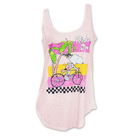 Junk Food Brand Snoopy Ride On Womens Tank Top