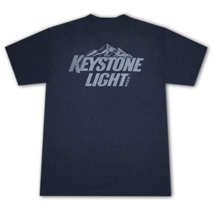 Keystone Light Beer Vintage Style Faded Logo T-Shirt