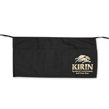 Kirin Beer Gold Foil Logo Black Apron