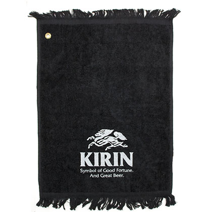 Kirin Brewery Small Black Bar Towel