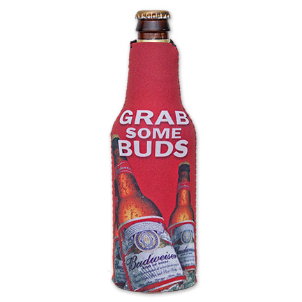 Budweiser Grab Some Buds Bottle Suit Koozie