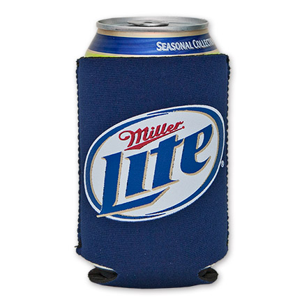 Miller Lite Logo Neoprene Cooler Can Blue