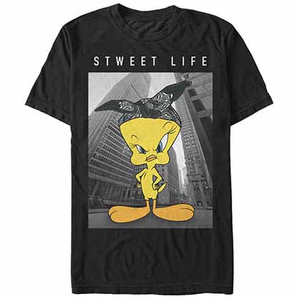 Looney Tunes Stweet Life Black T-Shirt