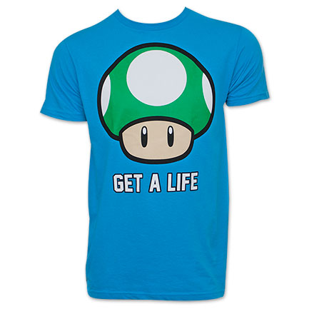 Nintendo Mushroom Super Mario Bros. Get A Life T-Shirt