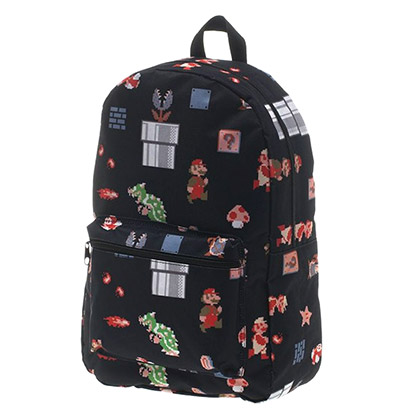 Nintendo Black Sublimated Mario Backpack