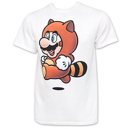 Nintendo White Mario Tanooki Suit T-Shirt