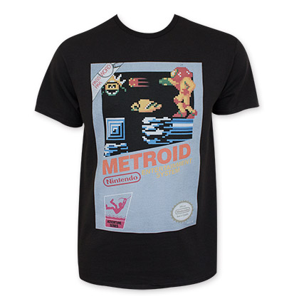 Nintendo Men's Black Classic Metroid Tee Shirt