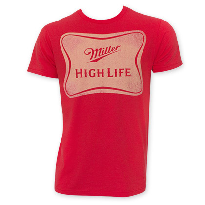 Miller High Life Men's Red Beer Logo T-Shirt