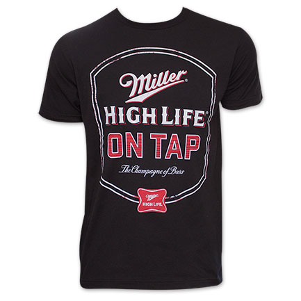 Miller High Life On Tap Black T-Shirt
