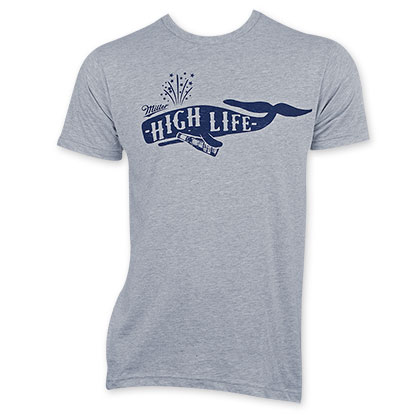 Miller High Life Men's Gray Whale T-Shirt