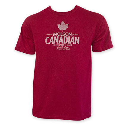 Molson Canadian Men's Red Beer Logo T-Shirt