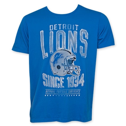 Junk Food NFL Detroit Lions 1934 Blue Tee Shirt