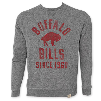 NFL Buffalo Bills Grey Junk Food Crewneck Sweatshirt