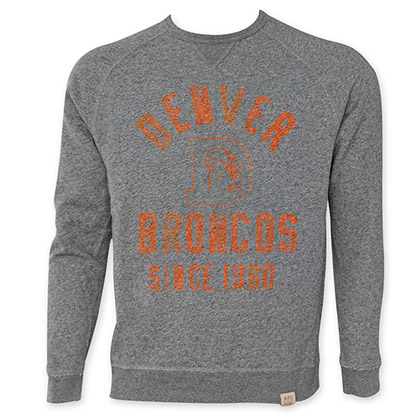 NFL Denver Broncos Men's Since 1960 Junk Food Crewneck Sweatshirt