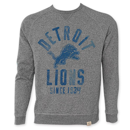 NFL Detroit Lions Grey Junk Food Crewneck Sweatshirt