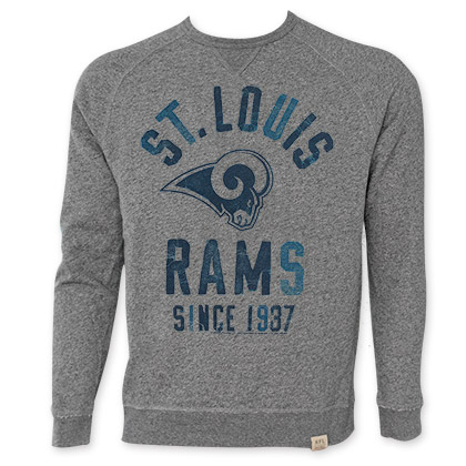 NFL St. Louis Rams Grey Junk Food Crewneck Sweatshirt