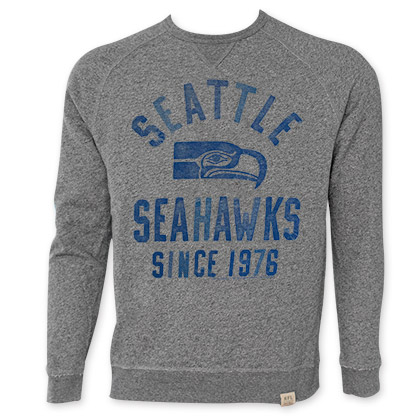 NFL Seattle Seahawks Grey Junk Food Crewneck Sweatshirt