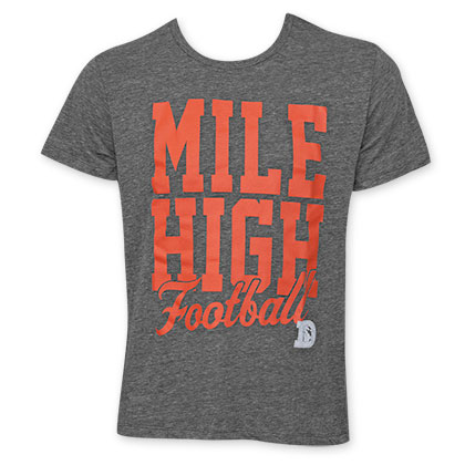 Junk Food Grey Denver Broncos Mile High Football NFL T-Shirt