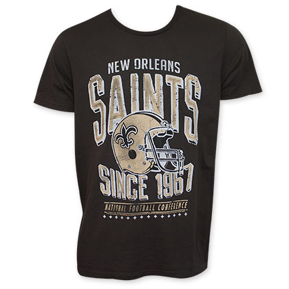 Junk Food Black New Orleans Saints 1967 NFL T-Shirt