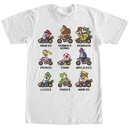 Nintendo Mario Kart Racers White T-Shirt