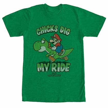 Mario Nintendo My Ride Green  T-Shirt