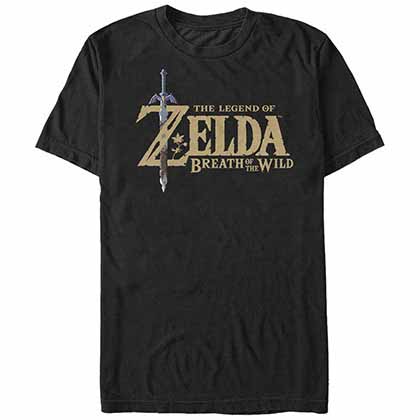 Legend Of Zelda Nintendo Breath Logo Black T-Shirt