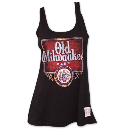 Old Milwaukee Retro Brand Vintage Juniors Tank Top Shirt - Black