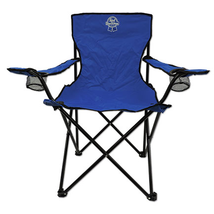 Pabst Blue Ribbon PBR Official Promotional Folding Camp Lawn Beach Chair