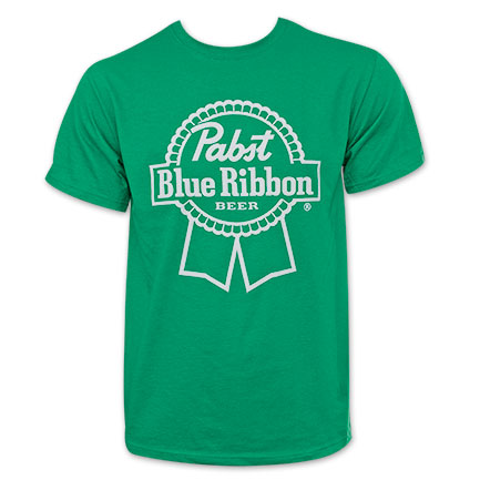 Pabst Blue Ribbon Green Logo T-Shirt
