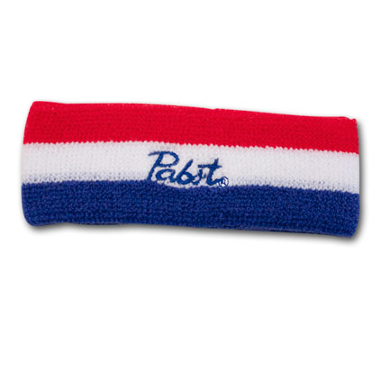 Pabst Blue Ribbon PBR Striped Terry Headband