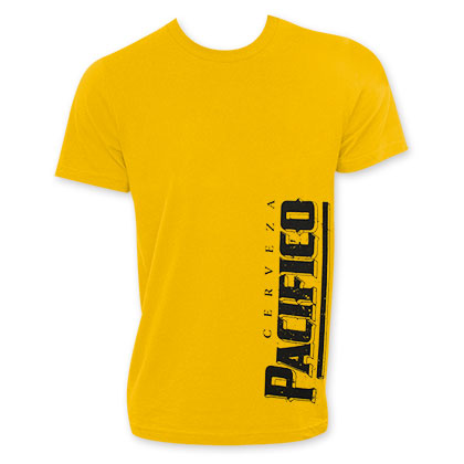 Pacifico Men's Yellow Beer Logo T-Shirt