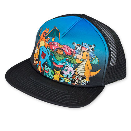 Pokemon Sublimated Characters Trucker Hat