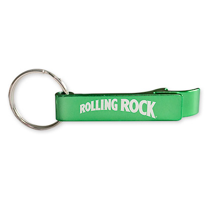 Rolling Rock Green Bottle Opener Keychain