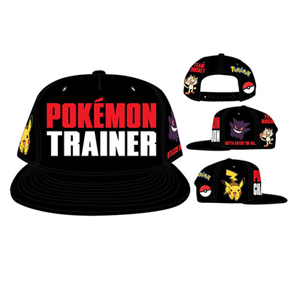 Pokemon Trainer Snapback Hat