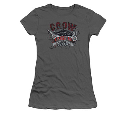Sons Of Anarchy Eat Crow Gray Juniors T-Shirt