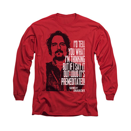 Sons Of Anarchy With Tig Red Long Sleeve T-Shirt