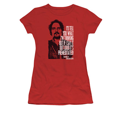 Sons Of Anarchy With Tig Red Juniors T-Shirt