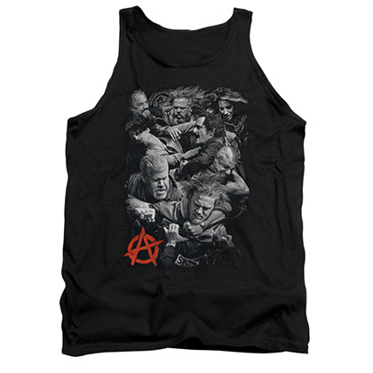 Sons Of Anarchy Group Fight Black Tank Top