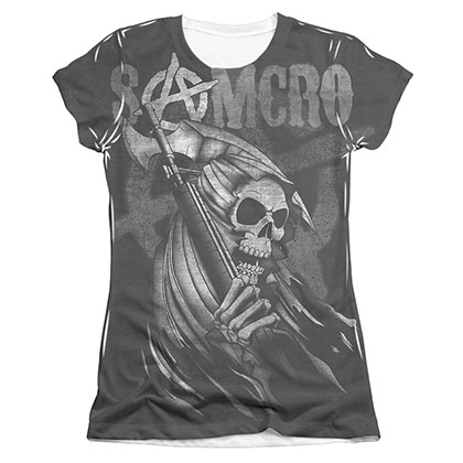 Sons Of Anarchy SAMCRO Reaper Sublimation Juniors T-Shirt