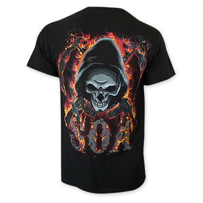 Sons Of Anarchy Flaming Skull Tee Shirt