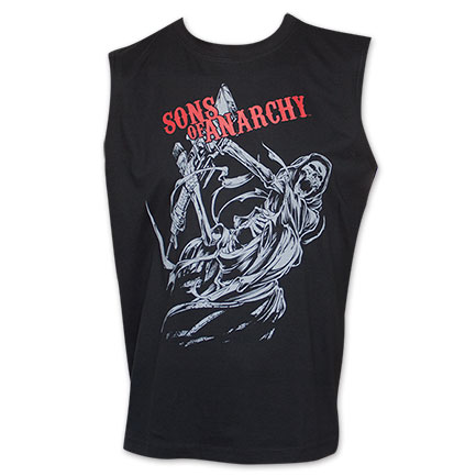 Sons Of Anarchy New Reaper Red Logo Tank Top