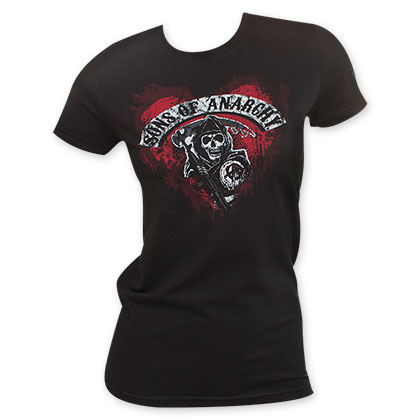 Sons Of Anarchy Women's Heart Logo Tee Shirt